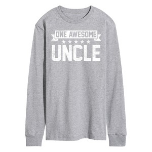 Men's - Instant Message - One Awesome Uncle Long Sleeve Graphic T-Shirt - 1 of 4