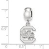 Black Bow Jewelry Sterling Silver South Carolina Gamecocks NCAA Bead Charm - 4 of 4