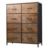 Tall 8-Drawer Fabric Dresser, Storage Tower with Fabric Bins, Double Chest of Drawers Organizer, - 2 of 4
