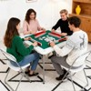 Mahjong Table 39.4 x 39.4 inch, 4 Player Folding Domino Table with Wear-Resistant Green Tabletop, Portable Square Card Desk with Cup Holders - 2 of 4