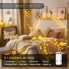 Itopfox 100 LED Connectable Globe String Lights Indoor Bedroom, Warm White Christmas Fairy Lights with Remote, 8 Modes Hanging for Room Classroom - 2 of 4
