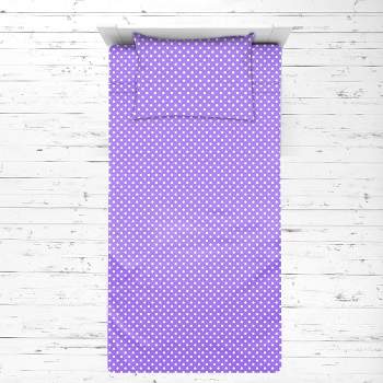 Bacati - Lilac Pin Dots 3 pc Toddler Bed Sheet Set