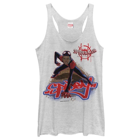 Women's Marvel Spiderverse Miles Brick Climb Racerback Tank Top - image 1 of 3