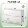 5 Drawer Dresser, Long Fabric Storage Unit for Bedroom, Closet, Living Room, Hallway & Nursery - 3 of 4