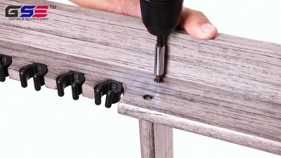 Black Solid Wood Wall Mounted Pool Cue Rack with Score Counter