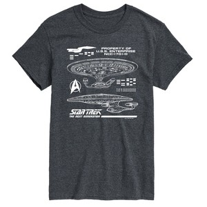 Men's - Star Trek - Next Gen Schematic Short Sleeve Graphic T-Shirt - 1 of 4