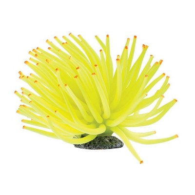 GloFish Yellow Anemone Detailed Aquarium Ornament Decor