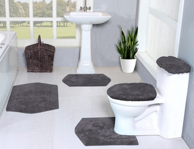 Waterford Collection Cotton Tufted Set of 5 Bath Rug Set - Home Weavers