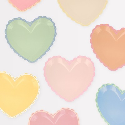 Meri Meri Pastel Heart Small Plates (Pack of 8)