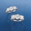 Ross-Simons 4.00 ct. t.w. CZ 3-Stone Ring in 14kt White Gold - 4 of 4