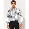 Lars Amadeus Men's Button Down Long Sleeve Casual Business Polka Dots Shirt - 2 of 4