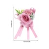 Unique Bargains Rose Wrist Corsage Artificial Flower Bracelets for Wedding Party - 2 of 3