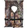 4 Pack Coast Guard approved life jackets for adults. High visibility color Type II keyhole life vest in classic May West style. - 4 of 4