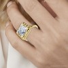 Pompeii3 Certified 3Ct Princess Cut Diamond Rope Engagement Ring 14k Gold or Pt Lab Created - 3 of 4