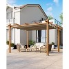 Outdoor Aluminum Pergola, Metal Freestanding Shelter with Adjustable Sun Shade Canopy, Reinforced Frame Outdoor Shelter for Patios - 4 of 4
