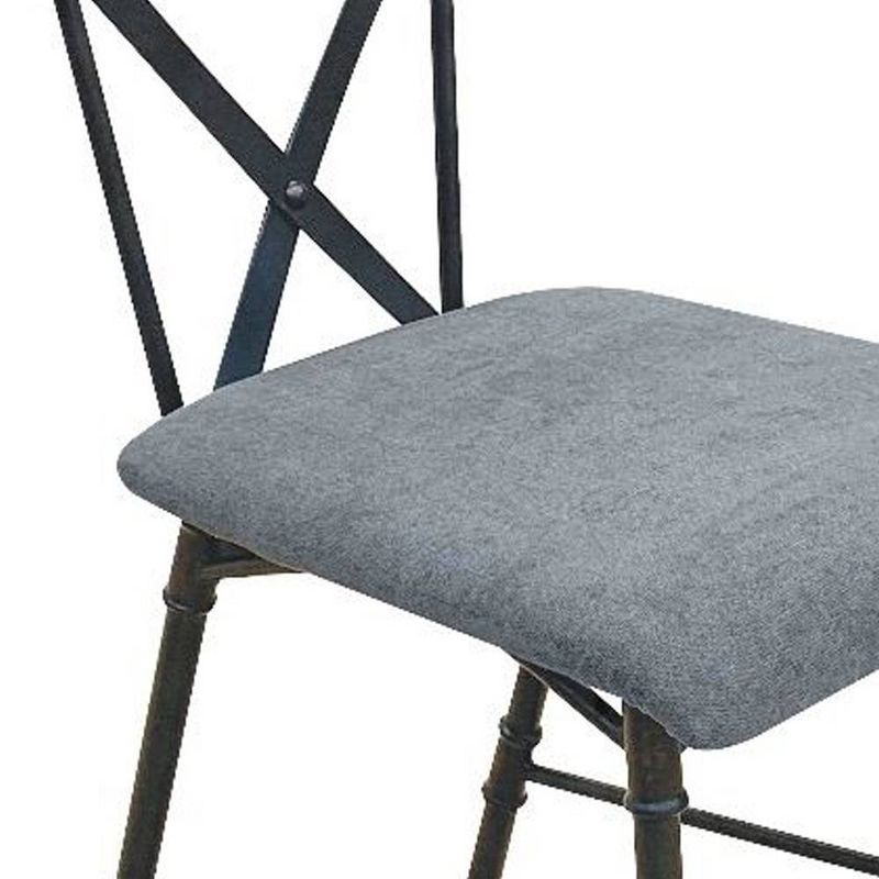 16&#34; Brantley Office Chair Gray Fabric/Gunmetal Finish - Acme Furniture, 4 of 8