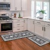 TOBILI Kitchen Rugs Sets 2 Piece,Non Slip Kitchen Rugs and Mats Non Skid Washable, Bohemian Kitchen Floor Mat Farmhouse for Hallway Entryway,gray - 2 of 4