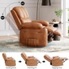 Manual Recliner Chair, Wide 22" Seat Width Leather Recliner w/Comfortable Arms and Cup Holders for Living Room CF8011 - 4 of 4