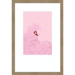 Amanti Art Pinkwave by Treechild Wood Framed Wall Art Print 18 in