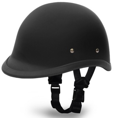 Daytona Helmets Novelty Hawk Motorcycle Cruiser Helmet w/ Drawstring Bag, Head Wrap, & Snug Chin Strap For Adult Men & Women, Extra Large, Dull Black