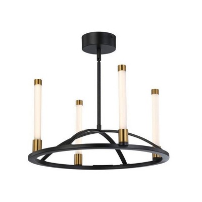 Artcraft Lighting Infiniti 4 - Light Chandelier in  Matte Black/Brass