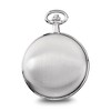 Black Bow Jewelry Charles Hubert Satin Chrome Finish White Dial Pocket Watch 50mm - 3 of 4