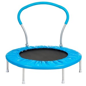 SEVOBAL Trampolines 36inch Mini Trampoline for Kids Ages 1-6 Indoor Outdoor Trampoline with Handle Fun for Kids, Blue, 36"*36"*30.33" - 1 of 4