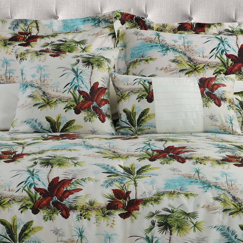 Full Paradise Island 5pc 300 Thread Count Cotton Comforter Set - Tribeca Living, 4 of 5