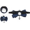 INSPIRE CHIC Women's Satin with Blue Rhinestone Bow Tie One Size Navy Blue - 3 of 4
