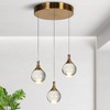 LNC Dsenlupor 1-Lights 3.9" Modern Luxury Teardrop Integrated LED Chandelier/Kitchen Island Pendant  Lights,Gold with Class,3.9in/13.8in/16.5in/30.3in - 2 of 4