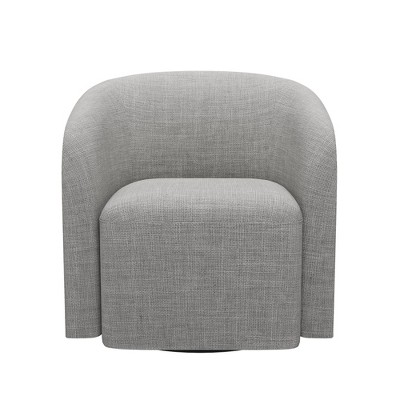 Green Swivel Barrel Accent Chair, Upholstered 360° Rotating Armchair for Living Room, Bedroom, Office, or Waiting Area – No Assembly Needed