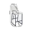 NicBex Set of 2 Bar Stools for Kitchen Island,Counter Height Bar Stools with Footrest,Bar Chairs for Dining Rooms,Kitchens,White/Coffee/Beige/Brown - 3 of 4