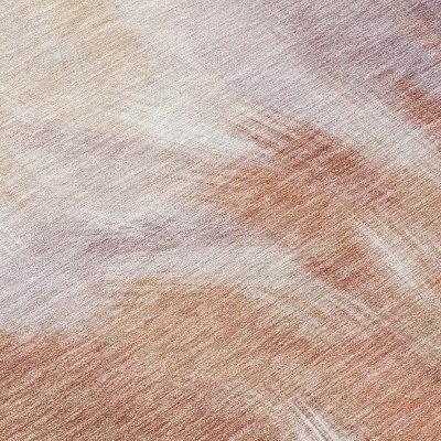 HomeRoots 5' X 8' Copper And Ivory Abstract Washable Indoor Outdoor Area Rug