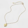 14K Gold Dipped Heart Charm Initial Necklace - A New Day™ Gold - 2 of 4