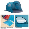 Pop Up Beach Tent with UV Protection and Ventilation Windows – Water and Wind Resistant Sun Shelter for Camping, Fishing, or Play by Wakeman (Blue) - 4 of 4