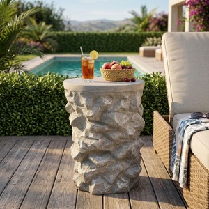 Christopher Knight Home Eira Modern Round Faux Stacked Stone ...