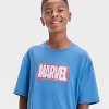 Boys' Marvel Elevated Short Sleeve T-Shirt - Blue - 2 of 4