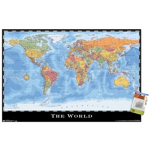 Trends International Map - World Unframed Wall Poster Prints - 1 of 4