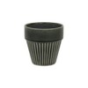Cheung's Corseta Tapered Vertical Lined Pattern Ceramic Pot - Large - Dark Gray - 4 of 4
