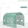 VisioGear Greenhouse Cover, Waterproof Tarp for Hoop House, Sheeting with 6 Windows and 1 Door, Green, 118"*78.75"*78.75" - 2 of 4