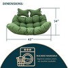 LeisureMod Modern Upholstered 2 Person Hanging Egg Swing Cushion with Headrest Large Breathable Folding Cushion - 4 of 4