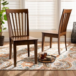 2pc Minette Wood Dining Chair Set - Baxton Studio - 1 of 4