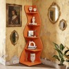 JANSNO 5-Tier Corner Bookshelf with Adjustable Storage Rack for Living Room or Office - 4 of 4