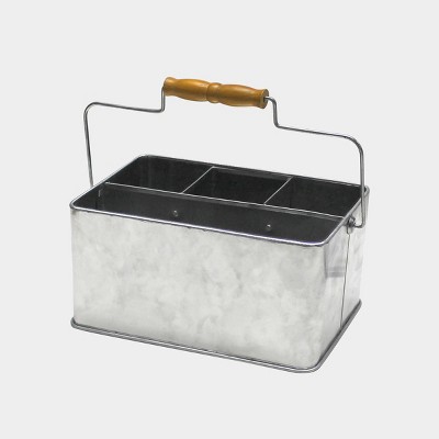 Sorbus Flatware Storage Chest with Clear Lid Gray