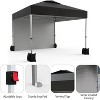Acekool 10x10 Pop Up Canopy, Outdoor Canopy Tent with Removable Sidewall, Vented Roof, Wheeled Bag for Camping, Picnic, Beach, Black - 4 of 4