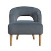 NicBex 1pc Accent Chair Unique Style Velvet Plush Seat Solid Wood Legs Lounge Chair Reading Chair Comfy Chair for Living Room Bedroom Studio - 3 of 4