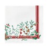 Winter Holiday Berry Fabric Napkin Set of 4 - Multicolor - 17x17 - Elrene Home Fashions - 3 of 4