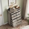 7 Drawers Dresser for Bedroom, Farmhouse 50" Tall Wood Chest of Drawers with Rustic Handle - 3 of 4