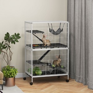 LOVMOR 50" H 5-Tier Small Animal Cage, Ferret Cage, Large Chinchilla Cage with Hammock Accessory Heavy-Duty Steel Wire - 1 of 4