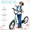Maggift Kick Scooters Youth Scooter Kick Scooter with Adjustable Handlebar Front and Rear Dual Brakes Inflatable Wheels, Blue, 54.8"*22.8"*35.5" - 2 of 4